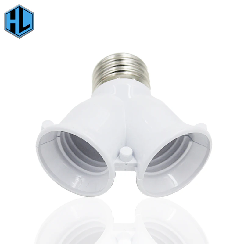 

E27 Fireproof Material 2 Splitter Adapter Converter Socket Lamp Holder Converter Socket Led Light Bulb Base type