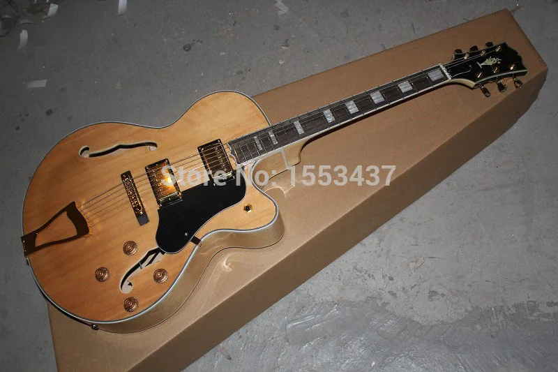 

Free shipping New Arrival G L-5 L5 Jazz guitar F -Semi Hollow Natural color Electric guitar in stock