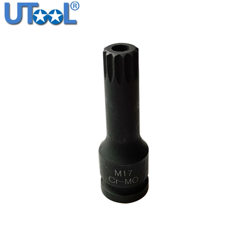 

Cylinder Head Bolt Removal and Intallation Tool 1/2" DR.Impact Spline Bit Socket Set M17 78mm length