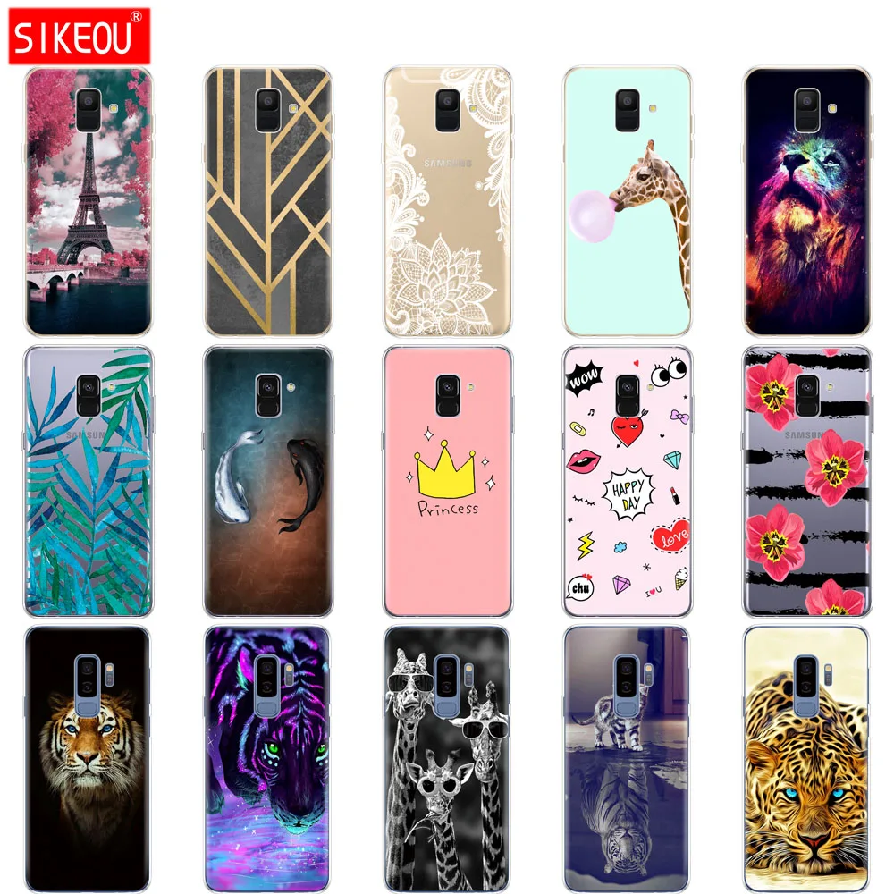 

Silicone phone case cover for Samsung Galaxy A6 A8 2018 S8 S9 PLUS back cover A600 A605 A530 A730 bumper Coque etui