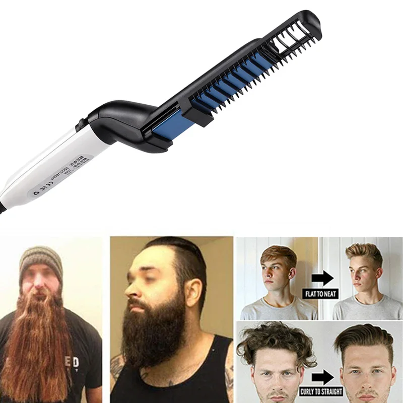 

Men Beard Straightener Styler Comb Multifunctional Hair Curling Curler for Man Hair Straightener Beard Hair Styling Tools