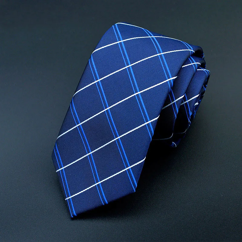 Мужские Узкие галстуки 6 см, полиэстеровый Шелковый узкий галстук на шею, галстук в полоску и горошек, мужские свадебные аксессуары, тонкие галстуки - Цвет: CY06-09