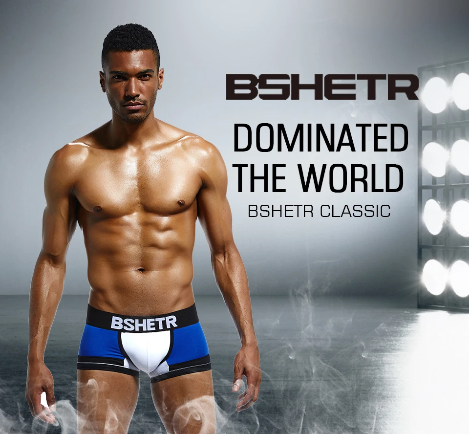 Hot BSHETR Brand Men's Boxer Shorts Cotton Men Underwear Sexy Men boxers Popular Male Panties 5 Colors Underpants Pouch Pants