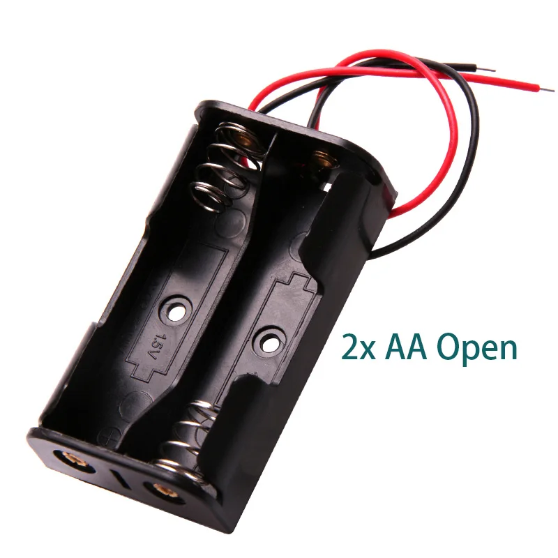 Glyduino 1 2 3 4 6 8x ل AA AAA 18650 اتصال البطارية حالة غطاء مختومة و نصف مفتوحة بطارية صندوق حامل