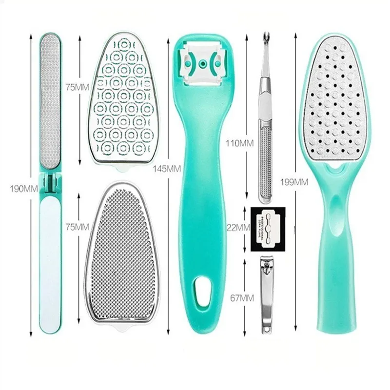8Pcs Set Foot File Set Dead Hard Skin Callus Remover Scraper Pedicure Rasp Dead Skin Remover 3
