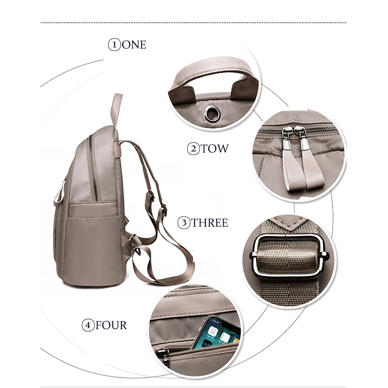 Новая сумка водонепроницаемый Оксфорд женский рюкзак на молнии школьные сумки