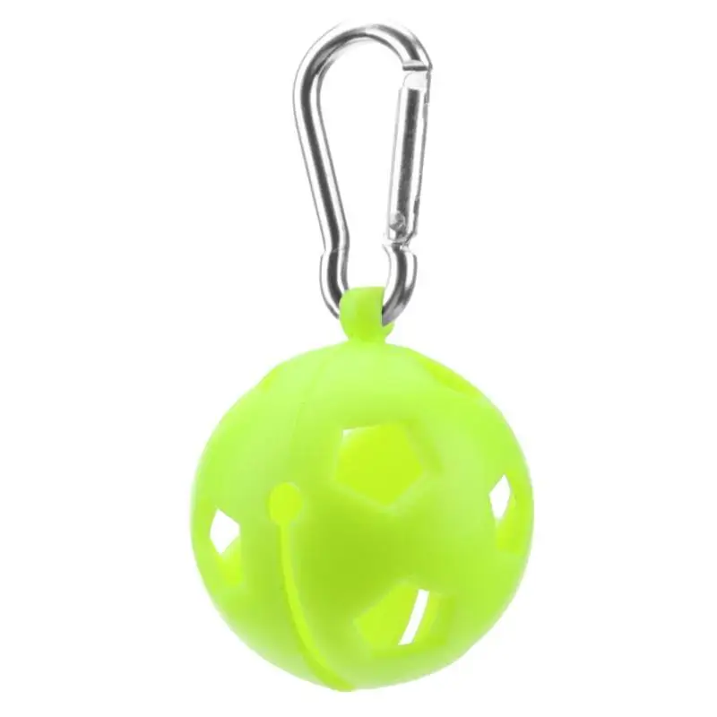 Силиконовая Гольф-втулка с отверстиями для шариков, защитная крышка, брелок для ключей, аксессуары для гольфа, учебные принадлежности для гольфа, Прямая поставка - Цвет: Зеленый