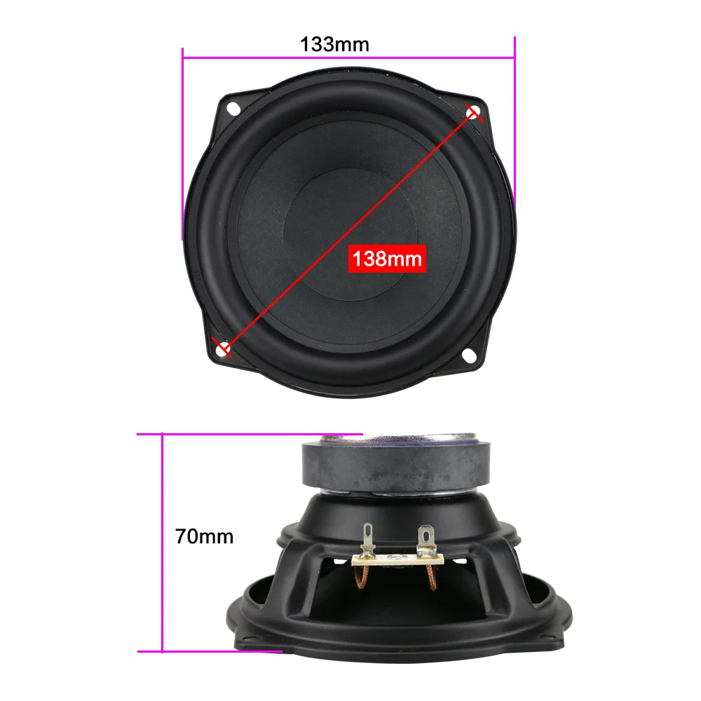 Mid-bass Deep Bass Speaker Unit Subwoofer 30w Mediant Woofer Alto-falante Rubber Edge para lg 4ohm 5.25 1pc - Image 3