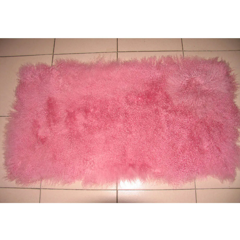 

Natural Mongolian Lamb Fur Plate High Quality Genuine Sheep fur Long and Curly hair Natural Fur Material for DIY Factory