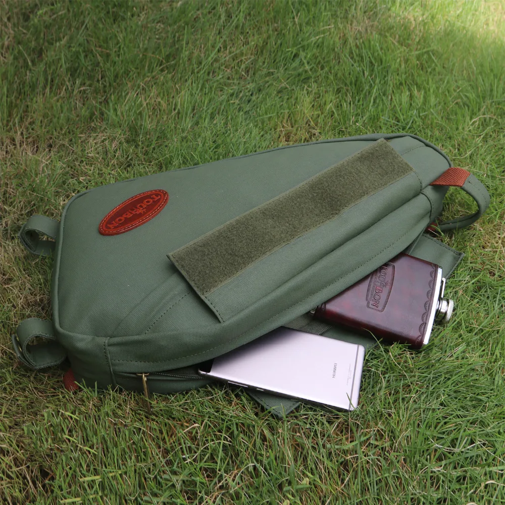 Sale Tourbon Vintage Bike Frame Tube Triangle Bag Bicycle Pouch Backpack Zippered Green Waxed Canvas Waterproof Cycling Accessories 8
