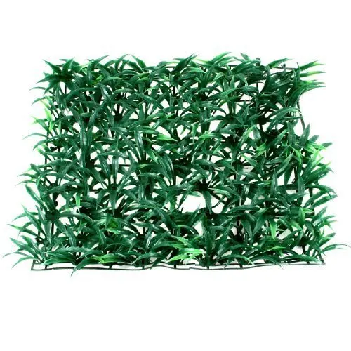 Aquarium Green Plastic Grass Lawn Mat Turf Ornament 9.8" x 9.8"in