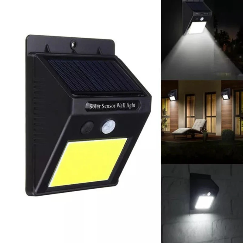

48 LED Solar Powered Outdoor COB PIR Motion Sensor Lighting Lamp Energy Saving Waterproof Outdoor Path Yard Garden Security Lamp