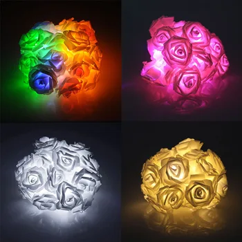 

Toifucos Rose Flower String Lights 20LED 2.2M Battery Fairy String Lights for Bedroom Christmas Wedding Party Indoor Decoration