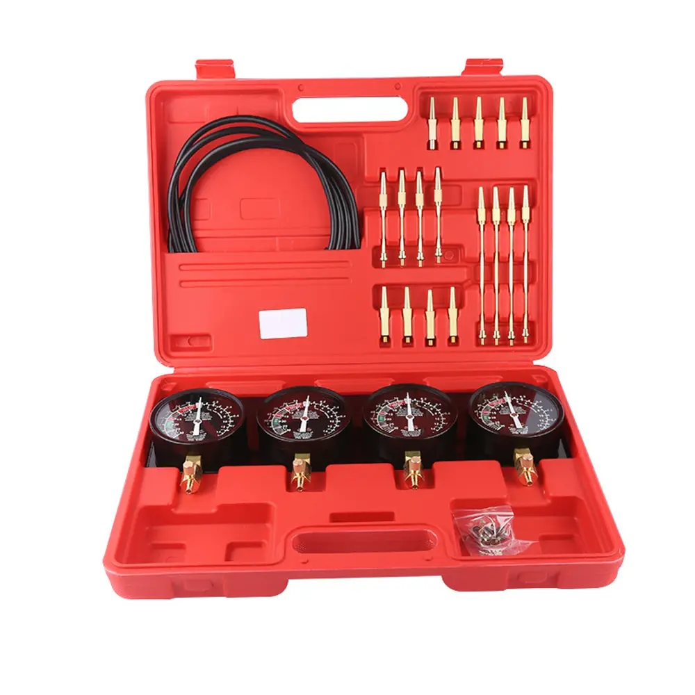 

Auto Fuel Vacuum Carburetor Synchronizer Set 4 Gauges Tool Kit Diagnostic Test Adjust Setting Tool Set for Motorcycle Car