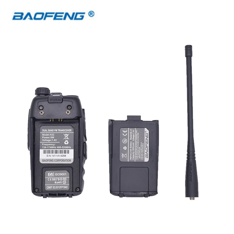 Baofeng A52 рация BF двухдиапазонный УКВ 136 174/ 400 520HZ ham двухстороннее радио Cb Ham
