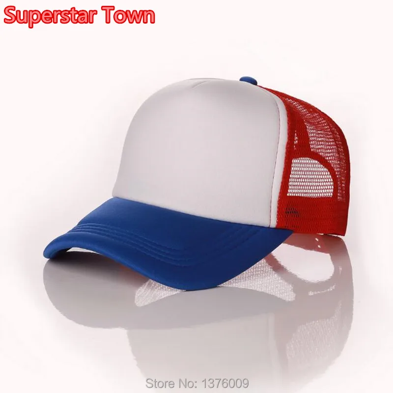 red white and blue baseball cap
