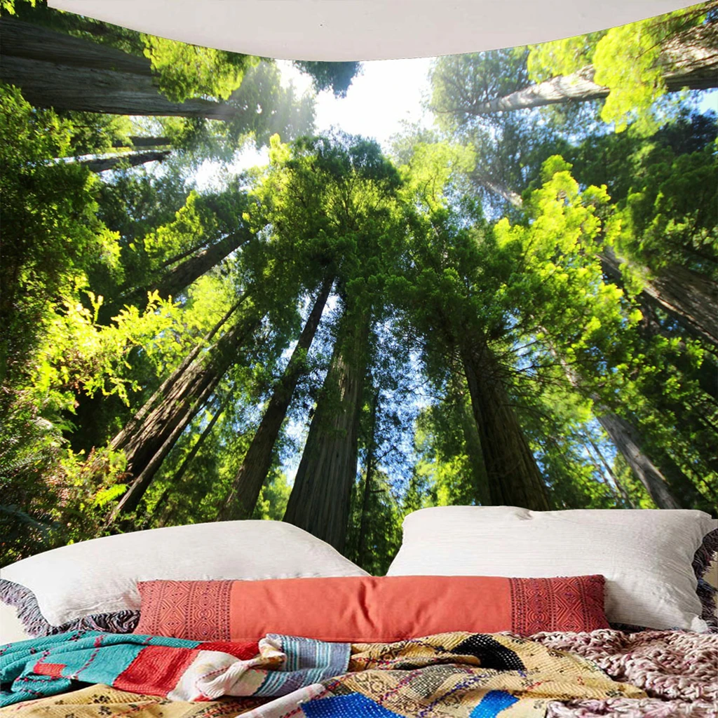 Fashion Wall Tapestry Beautiful Pictures Art Mural Hanging Decoration Forest Round Vine Trail Pattern for Living Room Bedroom