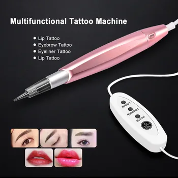 

Professional Tattoo Machine Tattoo Pen Semi-permanent Eyebrow Lip Contour Pen Beauty Art Tattoo Gun with Cartridge Needles