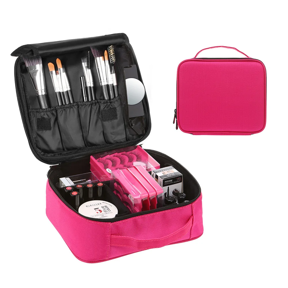 

Light Cosmetic Organize Portable Makeup Storage Organize with Padded Handle Travel Multifunctional Make Up for Travel Home Use
