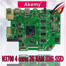 Akemy E403SA материнская плата для ASUS E403SA E403S плата работа 100% Тесты оригинальный N3700 4 ядра 2G Оперативная память 32G SSD