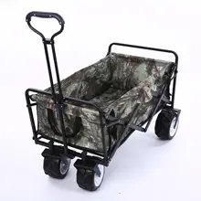 Камуфляжная коляска для питомцев из нержавеющей стали, переносная складная тележка для покупок, четырехколесная тележка для отдыха на природе, рыбалки