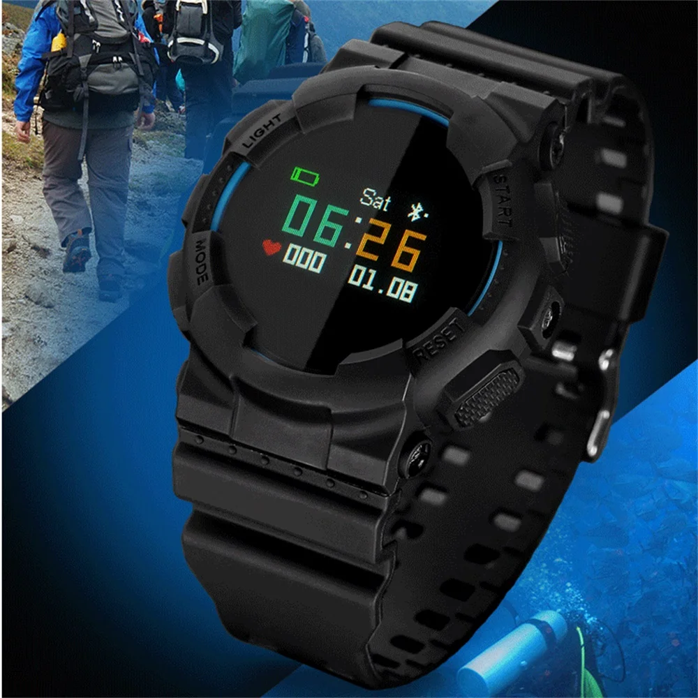 

696 V587 Heart Rate Smart Watch Pulse Blood Pressure Smart Bracelet to Swimming Diving Waterproof Wristwatch for Outdoor Sport