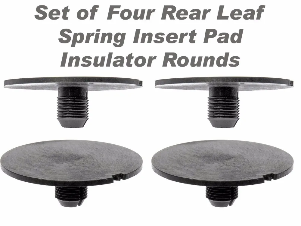 Rear Leaf Spring Plastic Insert Pad Spacer Insulator Round Set Of 4