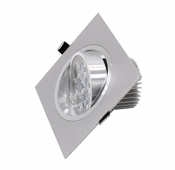 3 Вт/5 Вт/7 Вт/9 Вт/12 Вт квадратный белый корпус Светодиодный светильник светодиод на чипе Epistar Свет AC85-265V точечная потолочная лампа