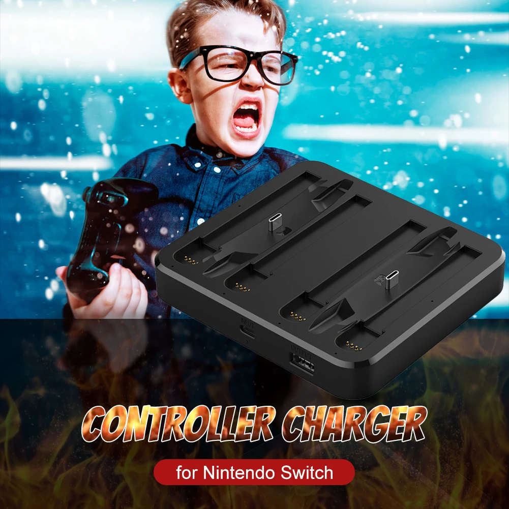 Контроллер Зарядное устройство для nintendo переключатель 7 в 1 зарядная док-станция для nintendo Switch Joy-con Pro контроллер с Тип C зарядный кабель