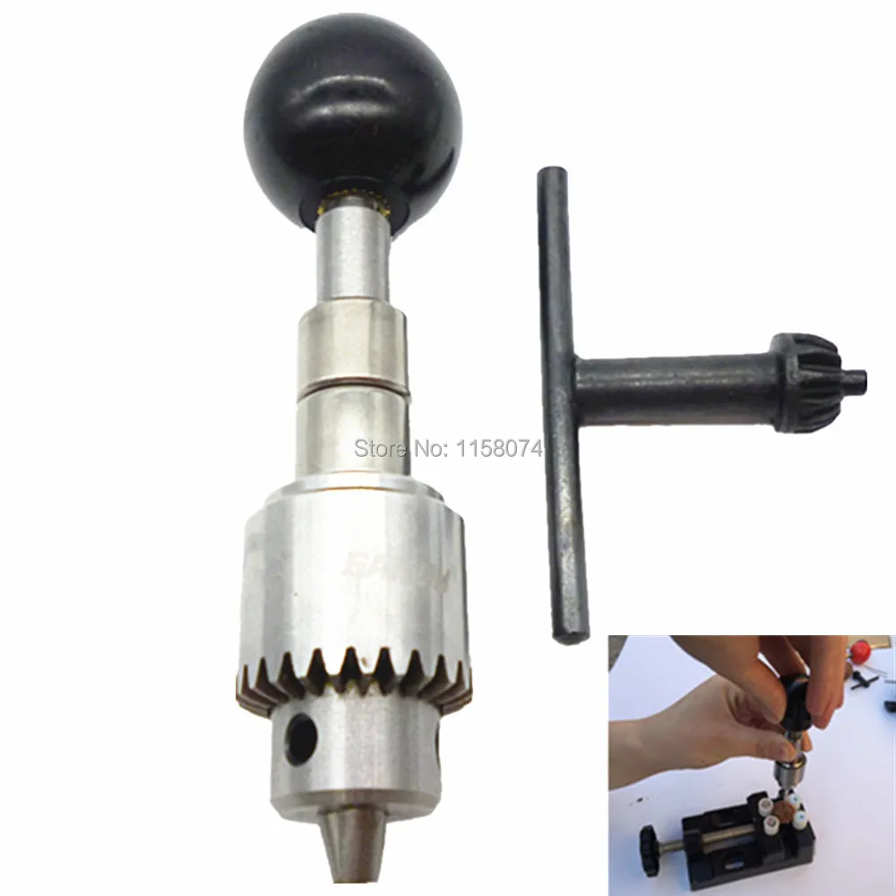 Mini Hand Drill Craft Jewelry Burs Drill Handle DIY Jewelers Bead Craft