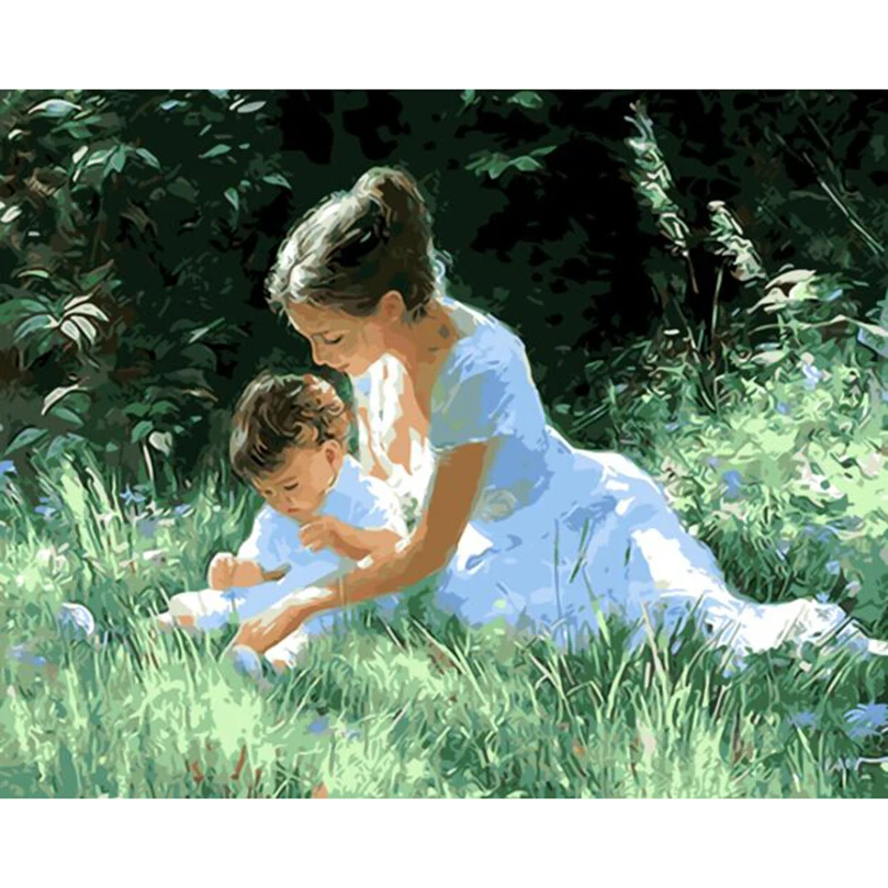 

With DIY frame 40*50cm Module pictures painting by numbers Angel girl coloring by numbers wall pictures for living room RS118