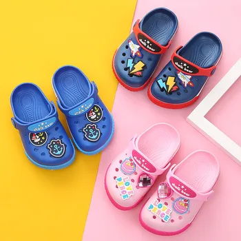

Summer Kids Cartoon Boy Cave Garden Shoes Baby Girl Fashion Slippers Home Indoor Sandals Children Beach Water Outdoor Flip Flops