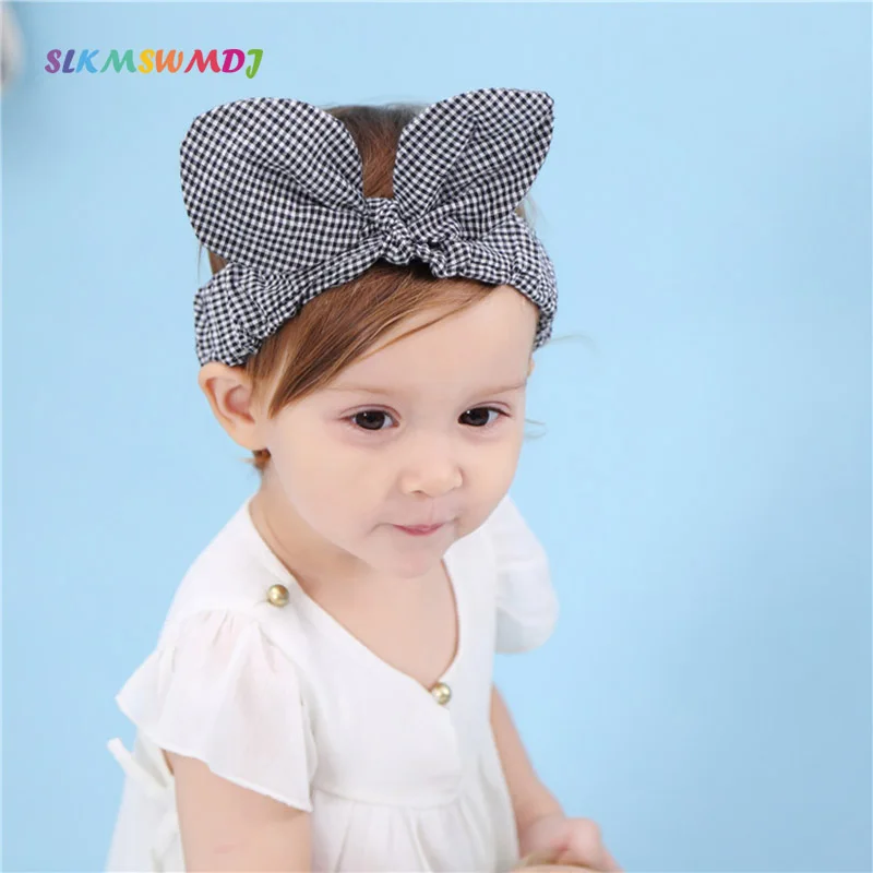 Black White Bunny Ears Baby Kids Girl Children Headband Kids Hair Accessories