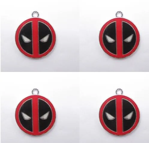 Classic lovely 50 Pcs Cartoon Deadpool Metal Charms Pendants Jewelry Making Party Gift