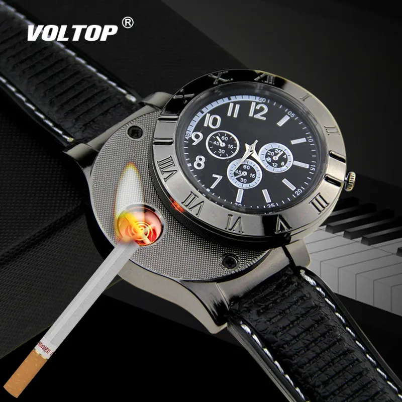 

Multifunctional USB Charging Watch Lighter Cigarette Lighter Car Accesories Electronic Gadgets Retro Noble Practical