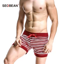 Новые мужские хлопковые шорты для бега, пляжные шорты в полоску, спортивные шорты для активного отдыха, одежда для бега