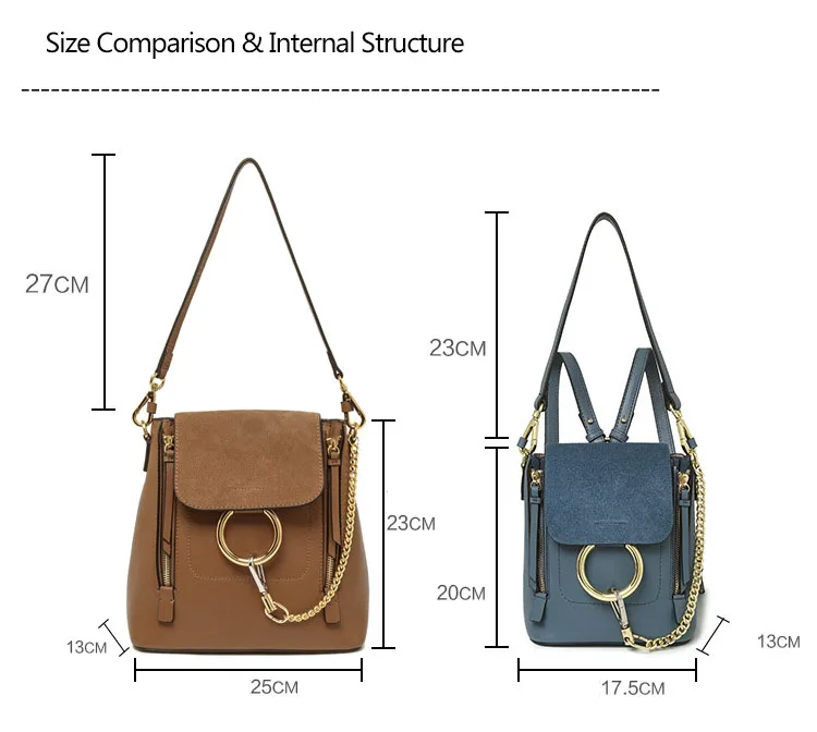 EsMussSein натуральная кожа замшевый чехол сумка женская сумка дизайнерская сумка через плечо сумка 2 размера Золотое кольцо цепь сумка Femmes Sac