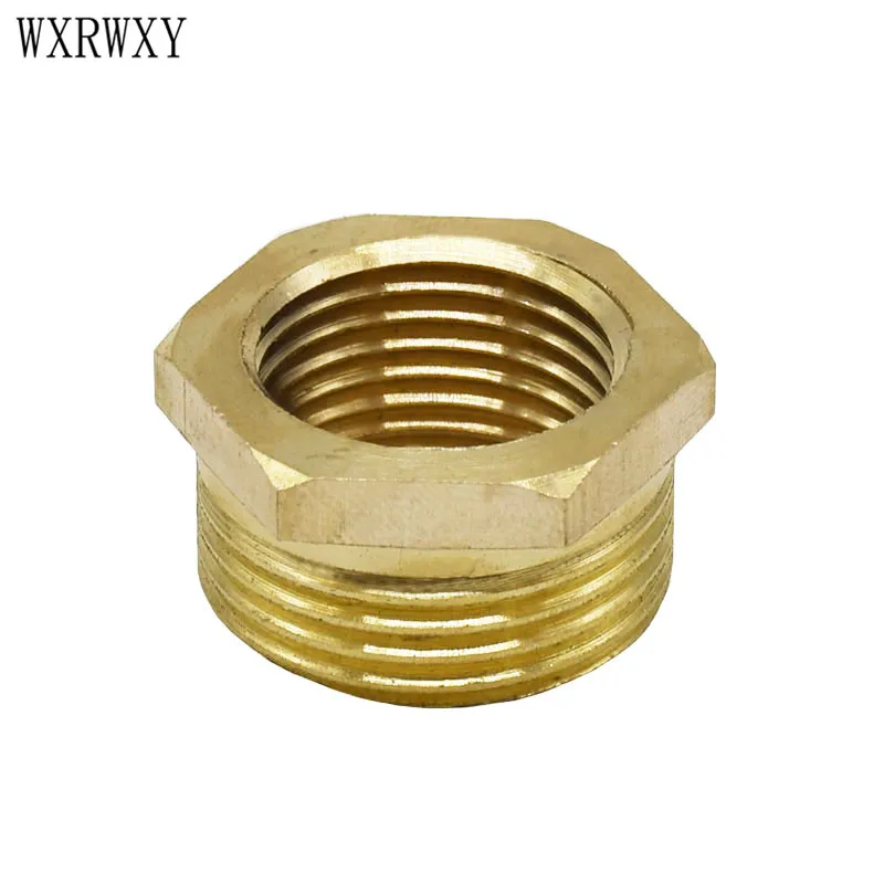 

wxrwxy Garden brass male 3/4"to the 1/2" female Reducing threaded connector Repair joints garden hose brass fittings 2pcs