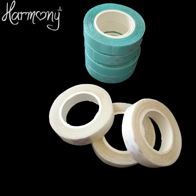 20 rolls blue white color 1cm x 3 yard hair extension adhesive tape for tape hair, toupees, wigs/double sided tape