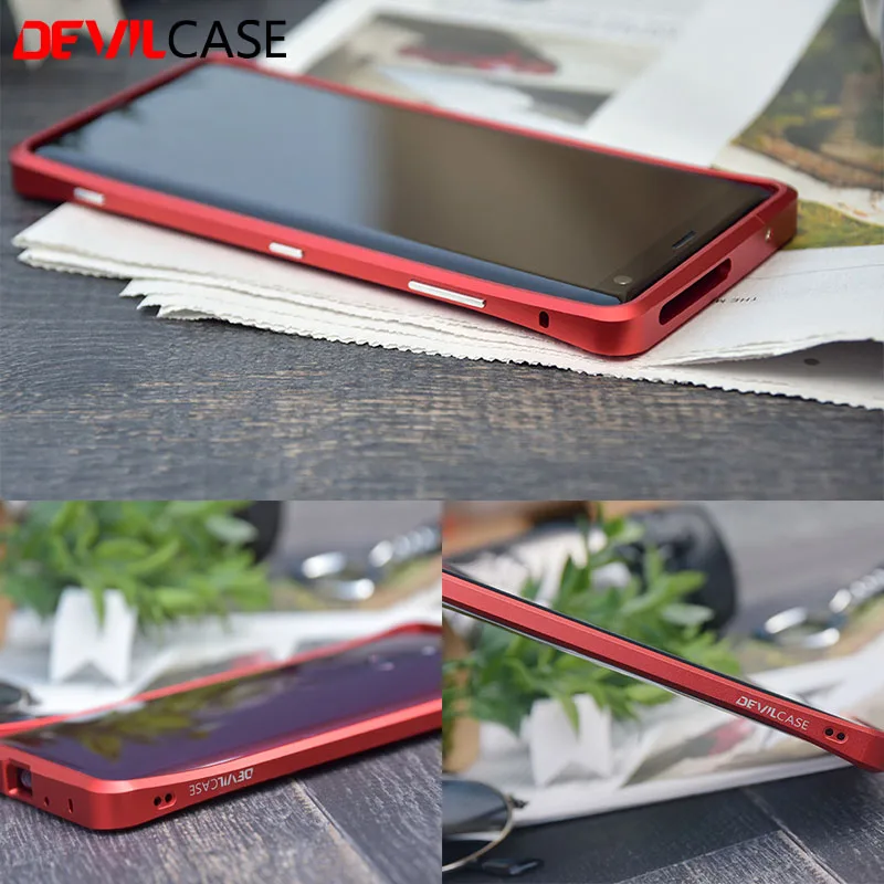 

DEVILCASE for SONY XZ3 6.0inch Display Cellphone Bumper Frame Cases Aluminum Alloy Metal Mobile Phone Skin for Xperia XZ3