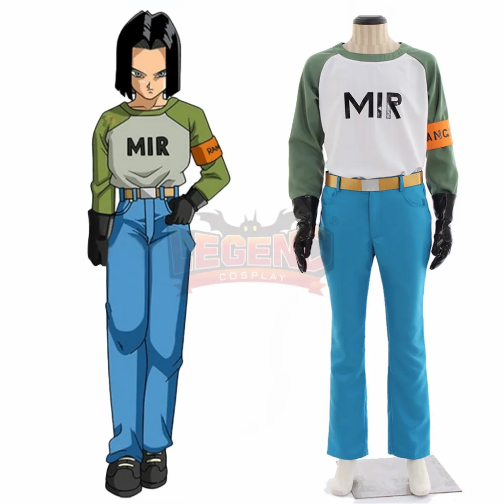 Костюм для косплея из аниме Dragonball № 17 Lapis Android полный комплект костюм взрослых все