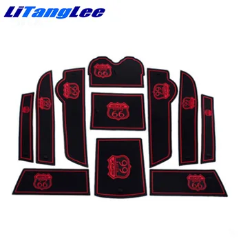 

Litanglee Red Coasters Door Slots Mat Storage Slots Mat Non Slip Mat Interior Refit For Cadillac SRX Car Styling
