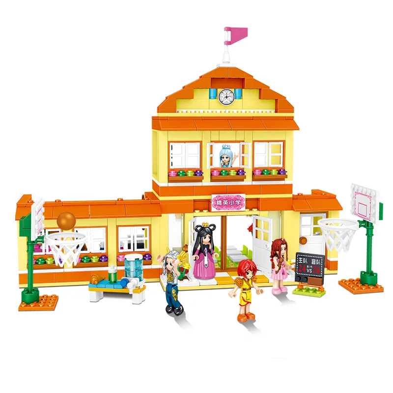

2019 Princess Castle Series City Girls Friends School Figures Assembly Building Blocks Bricks Kids Toys Compatible With Lego