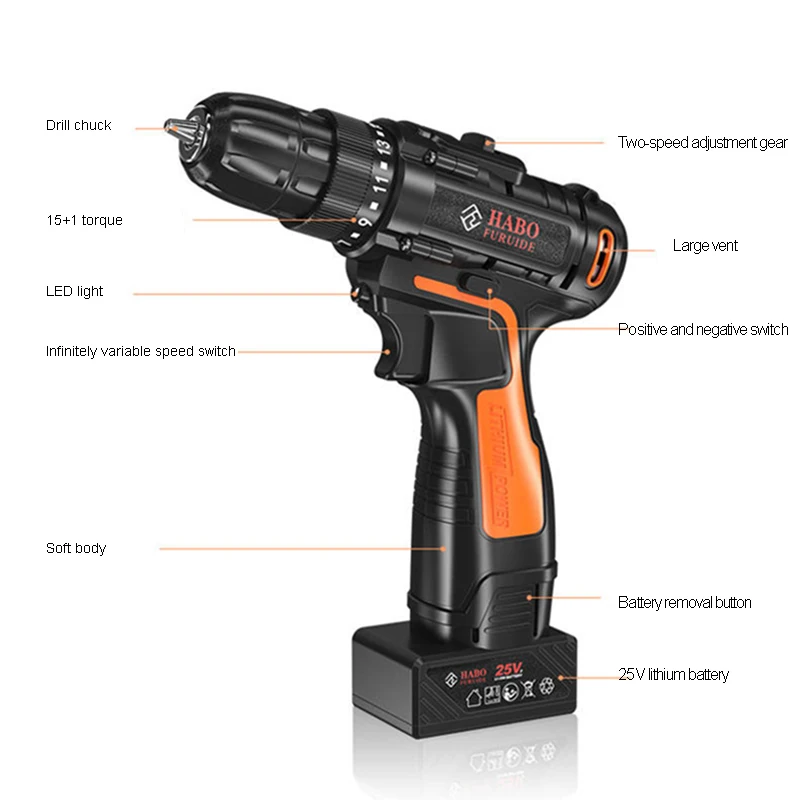 AC 100 - 240V Cordless 12V Max Electric Screwdriver Cordless Drill Mini Wireless Power Driver DC Lithium-Ion Battery