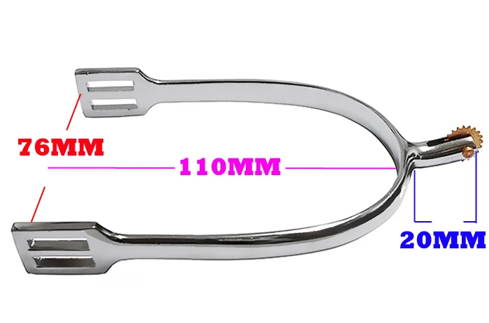 Оцинкованный лошадиный шпор с медной ЛОПАТКОЙ, хромированный, серебристый цвет. шпор гонщика(SP6107ZMR