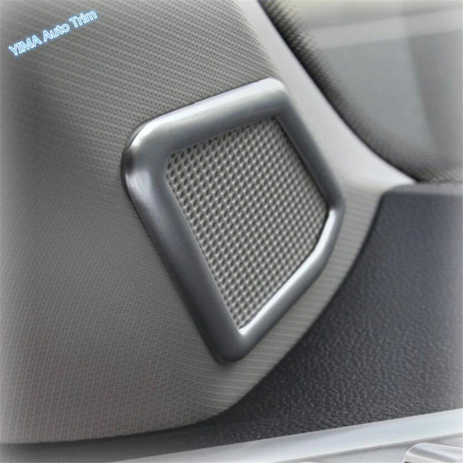 Lapetus Auto Styling Pillar A Stereo Speaker Audio Cover Trim Fit For Volkswagen T-Roc T Roc / Matte Carbon Fiber ABS