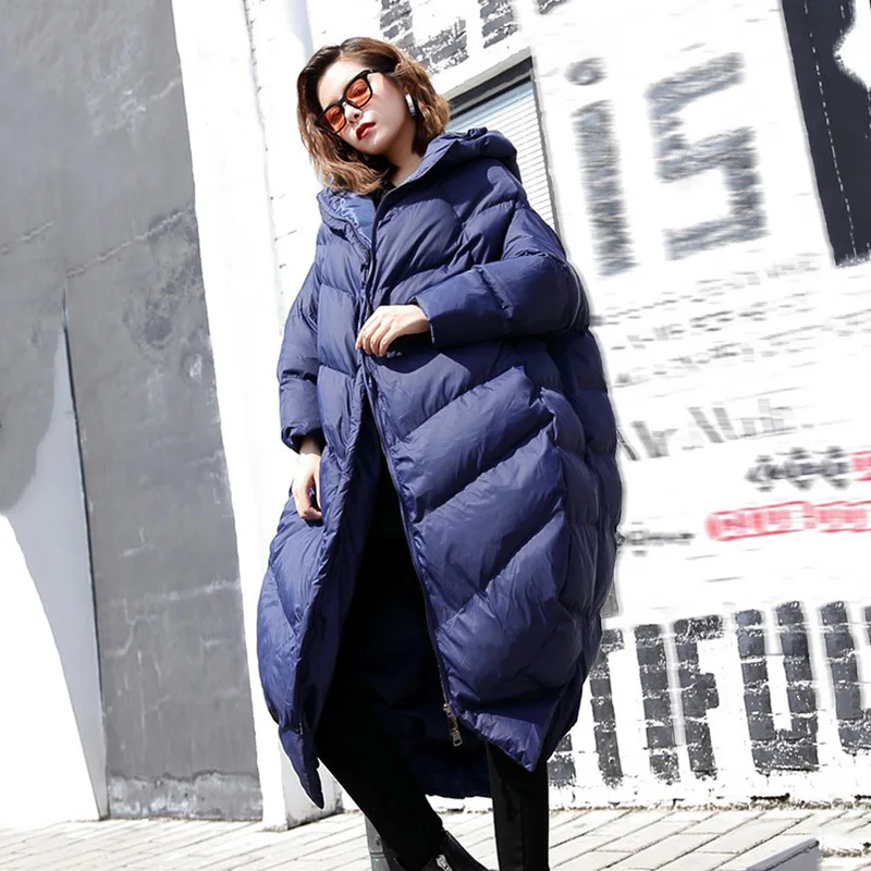 Grande red Manches De Black Parkas gray Coton Épaississement 2019 Printemps Femmes Nouveau Ji973 blue Noir Longues Taille Mode Manteau eam Lâche À rembourré Capuchon A4zgXqw