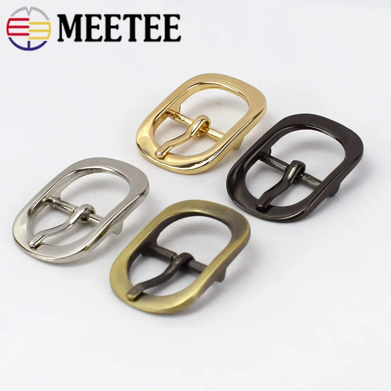 Meetee 5pcs 26mm Metal Shoes Buckles Belt Pin Buckle Bag Strap