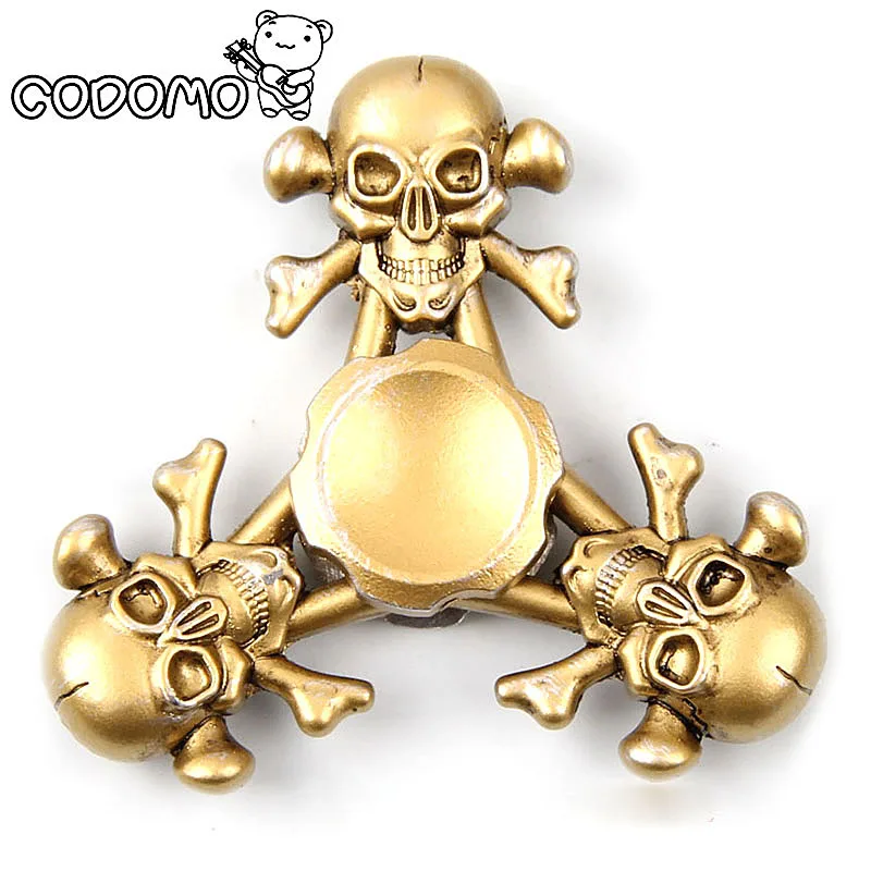 

Skeleton Hand Spinner Tri-Spinner Fidget Toy Metal Alloy 2017 New Fingertip Fidget Finger Spinner Hand Tri-Spinner Antistress