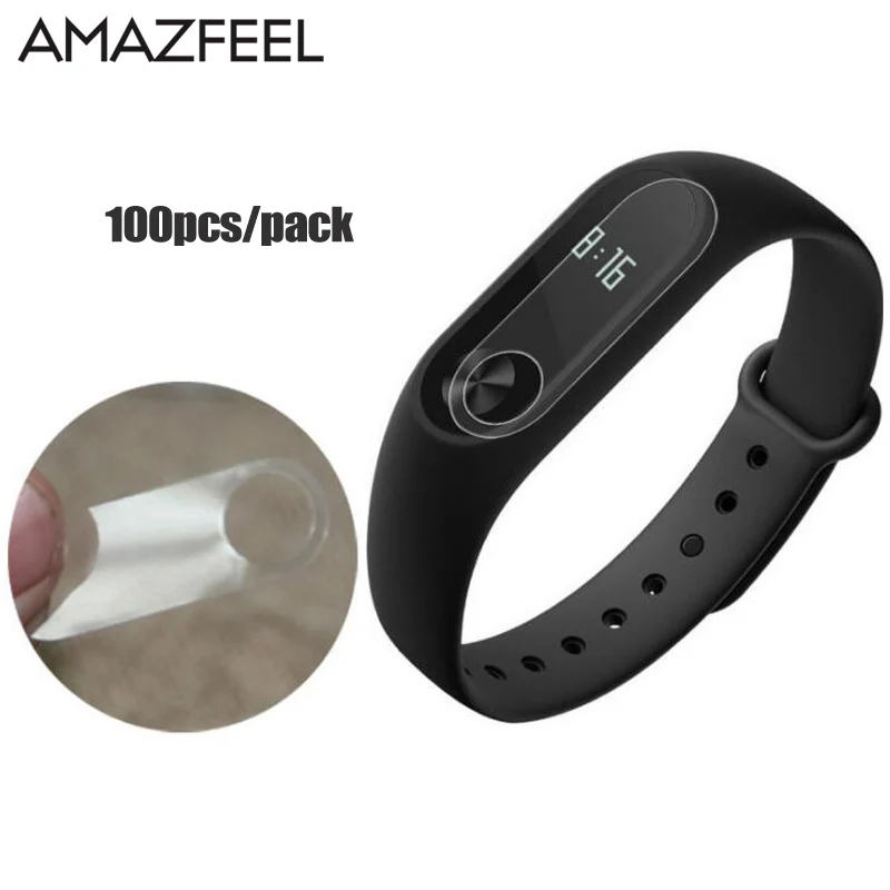 Mi Band 2 защита экрана 100 ⑤ упак. для Xiaomi Смарт браслет HD ультратонкая Защитная
